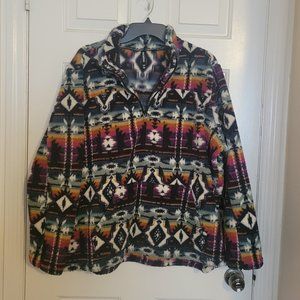 Crazy Train aztec sherpa pullover